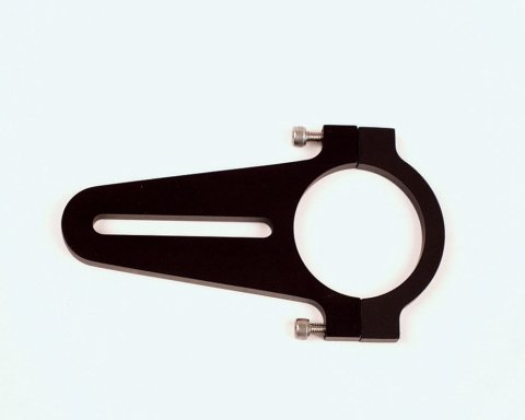 Mirror Bracket - Clamp-On - Short Slot - Adjustable 0.5 in to 2.5 in - Aluminum - Black Anodized - 1.75 in OD Tube - Pair