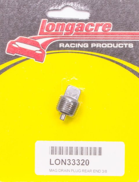 Drain Plug - 3/8 in NPT - 7/16 in Square Head - Magnetic - Steel - Natural - Each