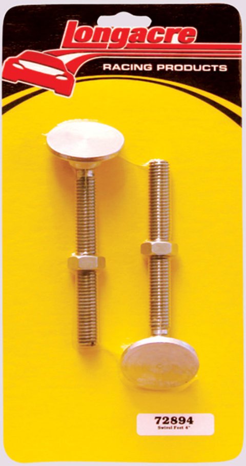 Swivel Feet - Screw-In - 1/2-13 in Thread - 4 in Length - Pair