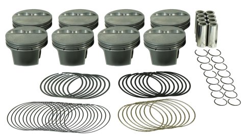 Piston - Power Pak - 4.030 in Bore - 1.5 mm / 1.5 mm / 3.0 mm Ring Grooves - Minus 5.00 cc - Small Block Chevy - Kit