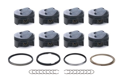 Piston and Ring - PowerPak - Forged - 4.050 in Bore - 1.0 x 1.0 x 2.0 mm Ring Grooves - Plus 13.6 cc - Small Block Chevy - Kit