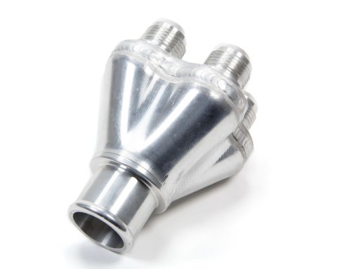 Fitting - Manifold - Four 12 AN Male Inlet - One 1-1/2 in Hose Barb - Welded - Aluminum - Natural - Coolant System - Each