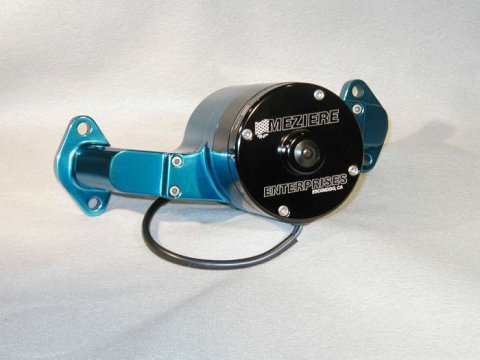 Water Pump - Electric - 100 Series - 1 in NPT Female Inlet - Gaskets / Hardware / Wiring - Aluminum - Blue Anodized - Big Block Chevy - Kit