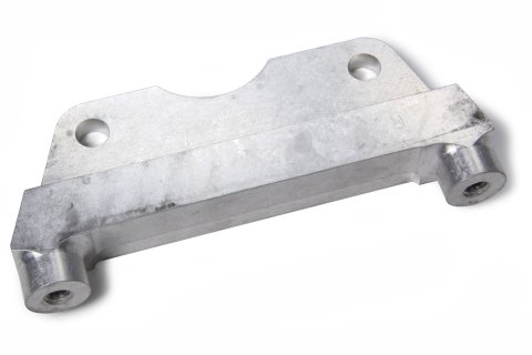 Brake Caliper Bracket - Front - Passenger Side - 0.660 in Offset - 11.19 in Rotor - Aluminum - Natural - Each
