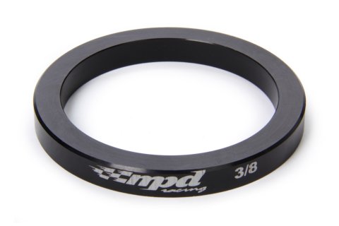 Axle Spacer - 0.375 in Wide Straight - Aluminum - Black Anodized - Sprint Car Axle - Each