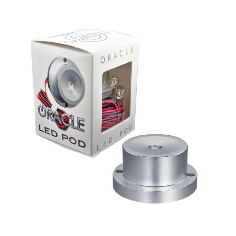LED Accessory Light - Flood Light Pod - 1 LED - ColorShift - Surface Mount - Aluminum - Silver Anodized - Each