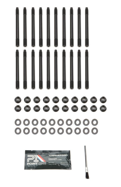 Cylinder Head Stud Kit - 12 Point Nuts - Steel - Black Oxide - Ford Godzilla - Kit
