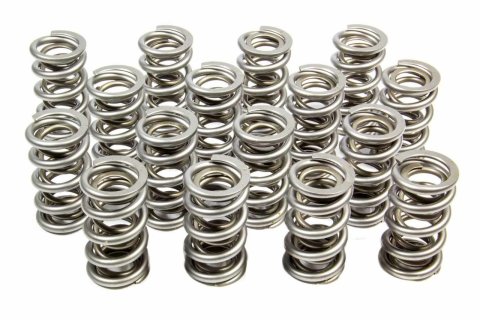 Valve Spring - RPM Series - Dual Spring - 600 lb/in Spring Rate - 0.985 in Coil Bind - 1.274 in OD - GM LS-Series - Set of 16