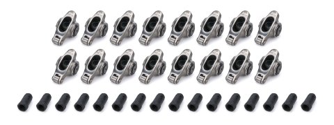 Rocker Arm - Platinum Pro Series - 7/16 in Stud Mount - 1.60 Ratio - Full Roller - Stainless - Natural - Small Block Chevy - Set of 16