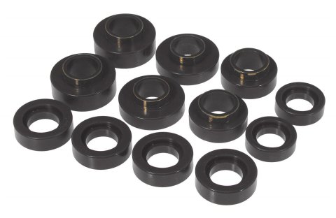Body Mount Bushing - Polyurethane / Steel - Black / Cadmium Plated - GM F-Body 1967-81 - Kit