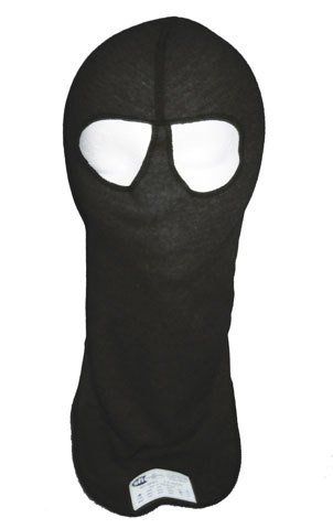 Head Sock - Dual Eyeport - SFI 3.3 - Double Layer - Moisture Wicking - Lenzing FR - Black - One Size Fits All - Each