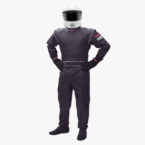 Driving Suit - Junior Deluxe - 1-Piece - SFI 3.2A/5 - Double Layer - Proban - Black - Youth X-Large - Each