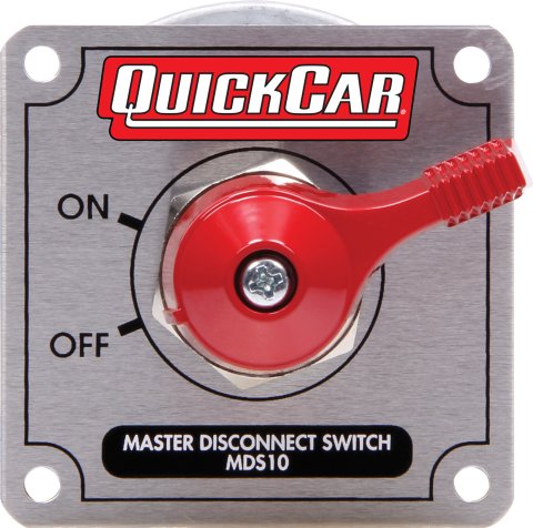 Battery Disconnect - Rotary Switch - Panel Mount - 250 Amps - 12V - Alternator Posts - Aluminum On / Off Panel - Silver - Each