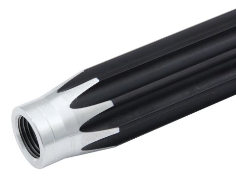 Suspension Tube - Scalloped - 47.5 in Long - 5/8-18 in Female Thread - Aluminum - Black Anodized / Natural - Each