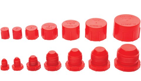 Fitting - Cap and Plug - 3-16 AN - Plastic - Red - Kit