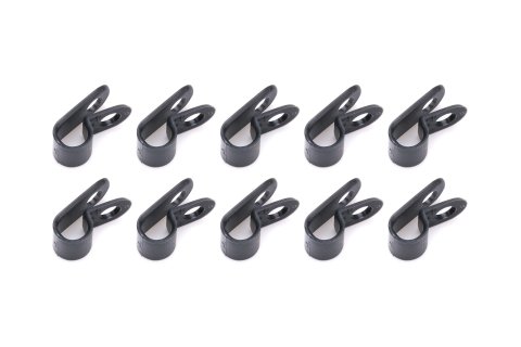 Line Clamp - Adel - 0.25 in ID - Nylon - Black - Set of 10