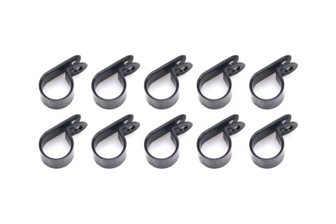 Line Clamp - Adel - 0.625 in ID - Nylon - Black - Set of 10