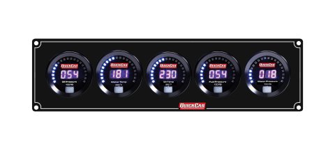 Gauge Panel Assembly - Digital Series - Digital - Oil Pressure / Water Temperature / Fuel Pressure / Water Pressure / Oil Temperature - Black Face - Kit
