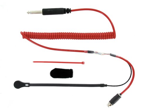 Helmet Boom Mic - 3-Conductor - Mini Flex - 1/8 input Jack - Each