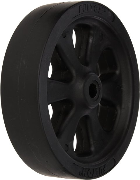 Trailer Jack Wheel - 8 in Wheel - Hardware Included - Plastic - Black - Each