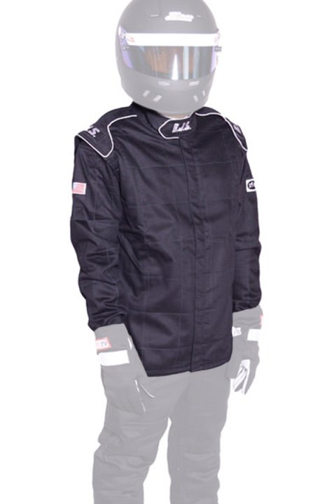 Driving Jacket - Elite Series - SFI 3.2A/1 - Single Layer - Fire Retardant Cotton - Black - 3X-Large - Each