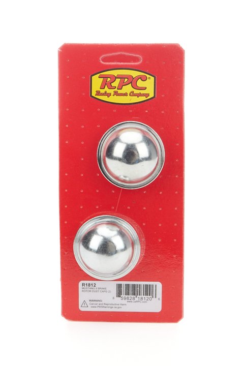 Rotor Dust Cap - 1.800 in Diameter - Steel - Zinc Plated - Mustang II - Pair