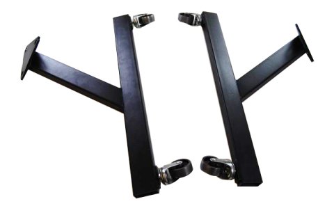 Engine Cradle - 2-Piece - 1 x 2 in Rectangle Tube - Wheels Included - Steel - Black Powder Coat - Small Block Chevy - Each