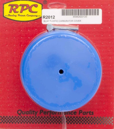 Carburetor Cover - Thumbscrew Included - Plastic - Blue 5-1/8 in Flange - Each
