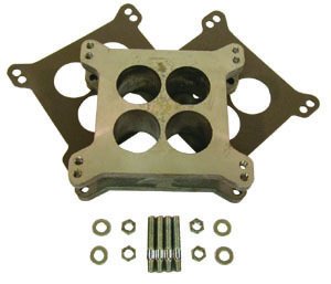 Carburetor Spacer - 1.688 in Thick - 4 Hole - Square Bore - Gaskets / Hardware Included - Aluminum - Natural - Each