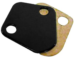 Fuel Pump Blockoff - Gasket Included - Steel - Black Paint - Big Block Chevy - Each