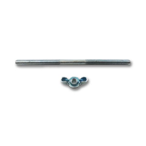 Air Cleaner Stud - 1/4-20 in Thread - 5 in Long - Wing Nut - Steel - Zinc Oxide - Each
