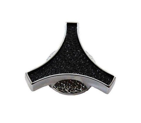 Air Cleaner Nut - Tri-Bar - 1/4-20 in Thread - Black Top - Steel - Chrome - Each