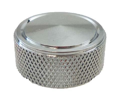 Air Cleaner Nut - Knurled - 1/4-20 in Thread - 1 in OD - 0.75 in Tall - Steel - Chrome - Each
