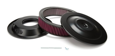 Air Cleaner Assembly - Performance - 14 in Round - 3 in Element - 5-1/8 in Carb Flange - Dropped Base - Steel - Black Paint - Kit