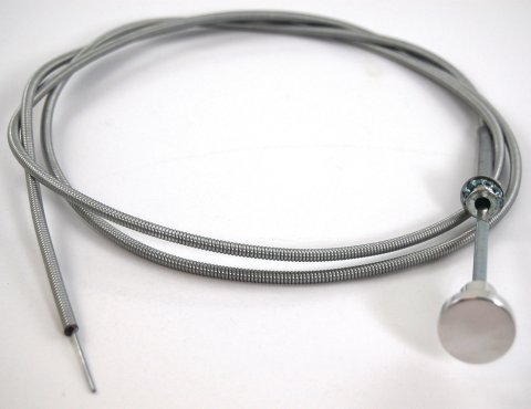 Choke Cable - 72 in Long - Steel Cable - Aluminum Handle - Universal - Each