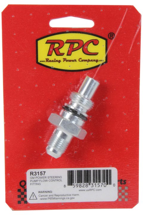Flow Control Valve - Power Steering - 2 gpm Flow - Steel - Natural - GM Style Pump - Each