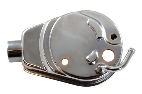 Power Steering Reservoir - Bolt-On - Steel - Chrome - GM Saginaw Pump - Each