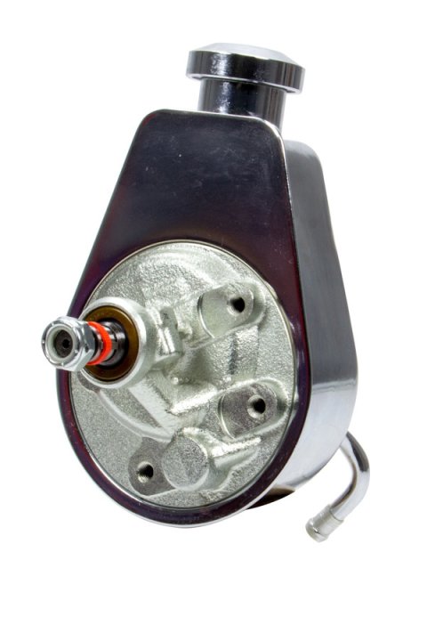 Power Steering Pump - Saginaw - Bolt-On Pulley - Steel - Chrome - Each