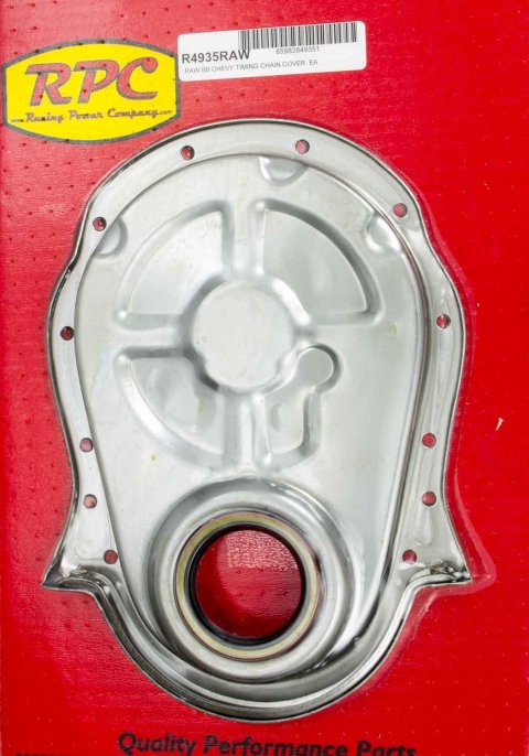 Timing Cover - 1-Piece - Gaskets / Hardware / Seal Included - Steel - Natural - Big Block Chevy - Each