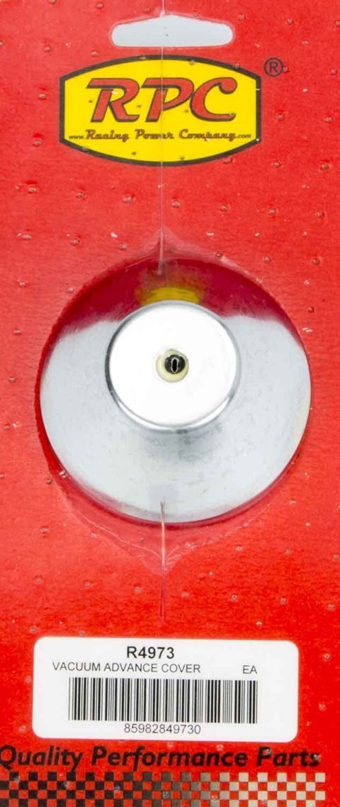 Vacuum Advance Cover - Adhesive Mount - Steel - Chrome - Each