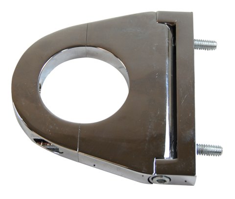 Steering Column Bracket - 2 in Diameter Tube - 2-1/2 in Drop - Hinged Base - Hardware Included - Aluminum - Chrome - Each