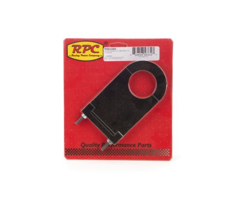 Steering Column Bracket - 2 in Diameter Tube - 4-1/2 in Drop - Hinged Base - Hardware Included - Aluminum - Black Anodized - Each