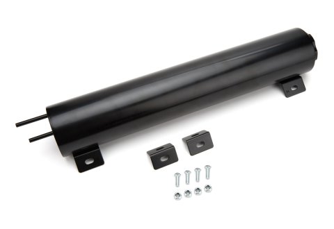 Recovery Tank - Coolant - 28 oz - 16 in Tall - 3 in Diameter - Stainless - Black Powder Coat - Kit