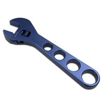 Adjustable AN Wrench - Single End - 3 AN to 20 AN - Aluminum - Blue Anodized - Each