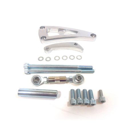 Alternator Bracket - Passenger Side - Mid Mount - Head / Water Pump Mount - Aluminum - Chrome - Long Water Pump - Big Block Chevy - Each