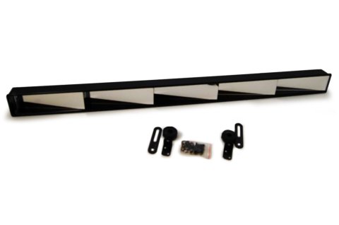 Mirror - Rear View - Race - 34.75 in Wide x 2.5 in Tall - Plastic - Black - Each