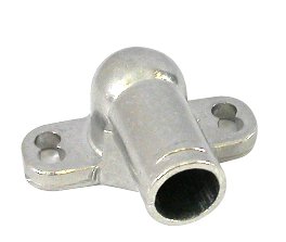 Air Cleaner PCV Fitting - 90 Degree - 1.5 in Length - 3/4 in Hose Barb - Aluminum - Natural - Each