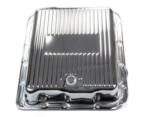 Transmission Pan - Stock Sump - Ribbed - Steel - Chrome - 4L60E / 700R4 - Each