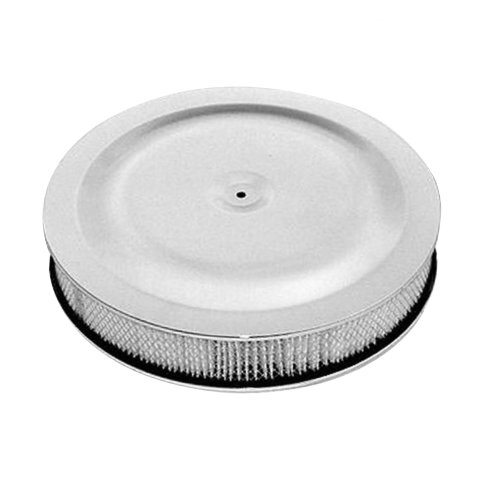 Air Cleaner Assembly - 14 in Round - 3 in Tall - 5-1/8 in Carb Flange - Flat Base - Steel - Chrome - Kit