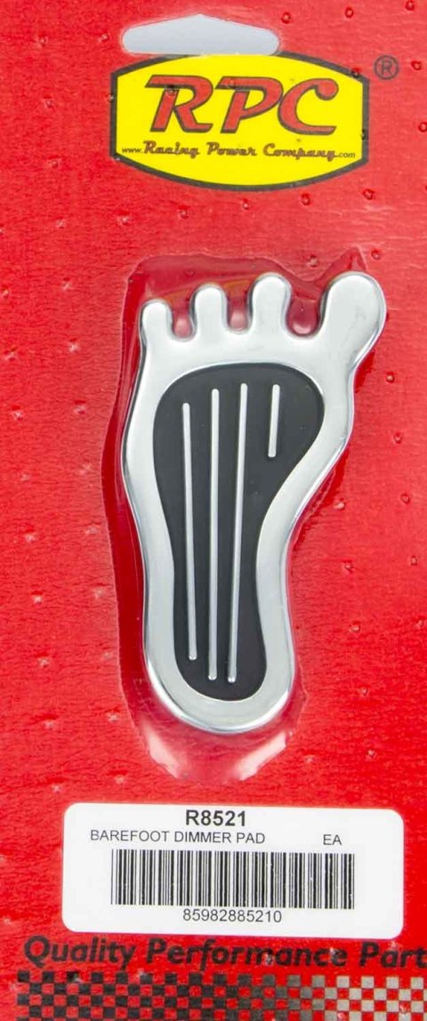 Pedal Pad - Dimmer - Barefoot - Steel - Chrome - Each